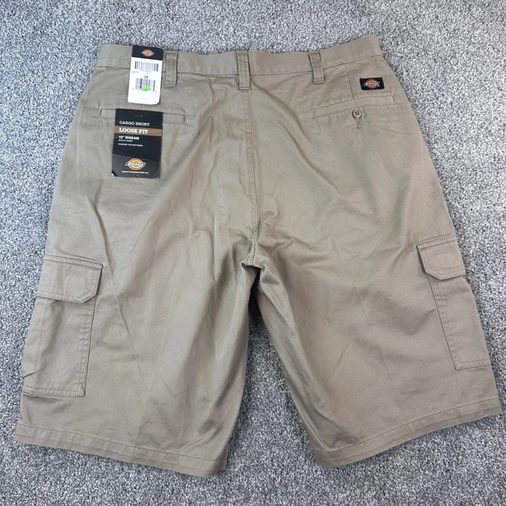 Dickies Cargo Shorts Mens 38 Khaki Loose Fit 13